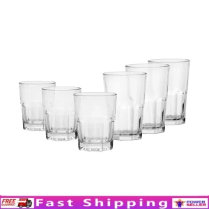 12 Piece Clear Glass Drinkware Set